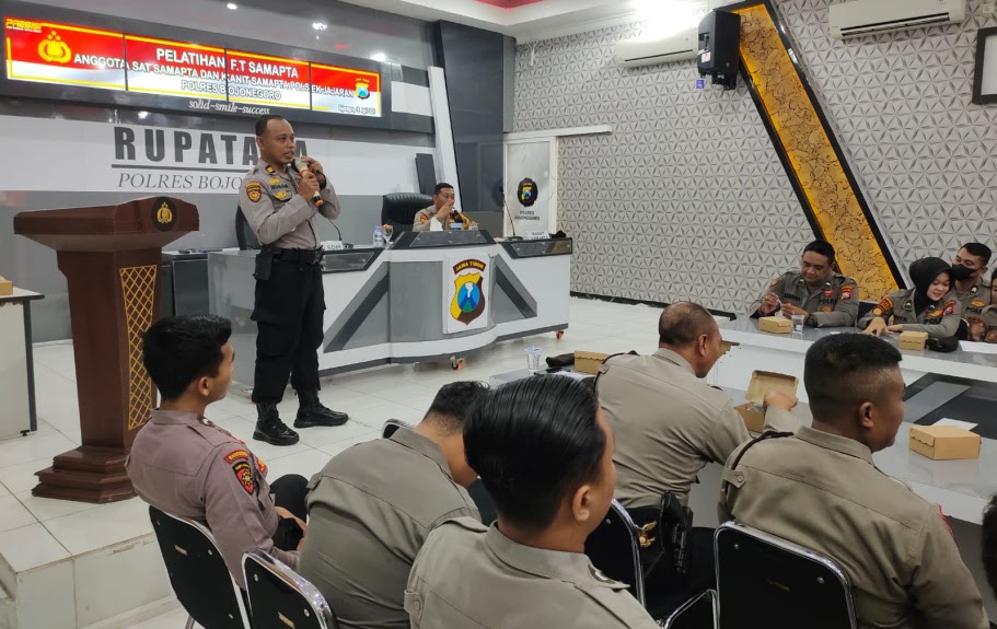 Tingkatkan Profesionalitas, Polres Bojonegoro Gelar Pelatihan Fungsi Teknis Samapta