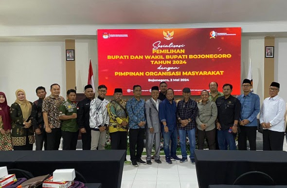 KPU Kabupaten Bojonegoro Gelar Sosialisasi Pilkada Tahun 2024 Ke Pimpinan Ormas