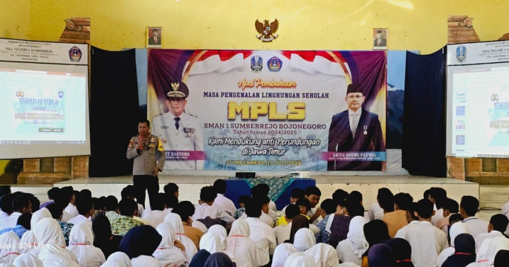 Cegah Aksi Bullying di Sekolah, Kapolsek Sumberrejo Isi Kegiatan MPLS di SMAN 1 Sumberrejo